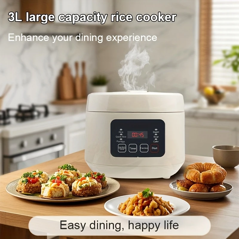 BALASHOV 3L Smart Electric Rice Cooker with 24-Hour Reservation & Keep Warm Function - Image 2