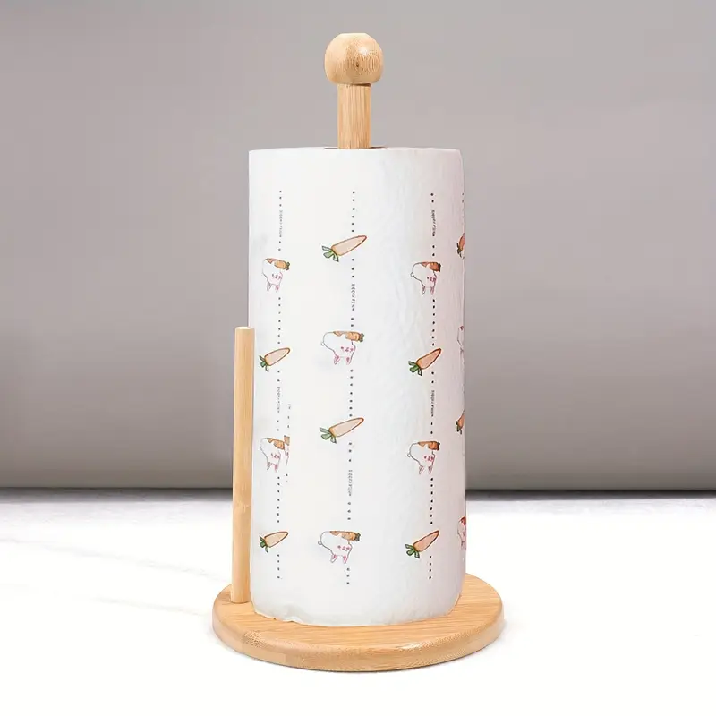 Charming Wooden Paper Towel Holder - Image 2