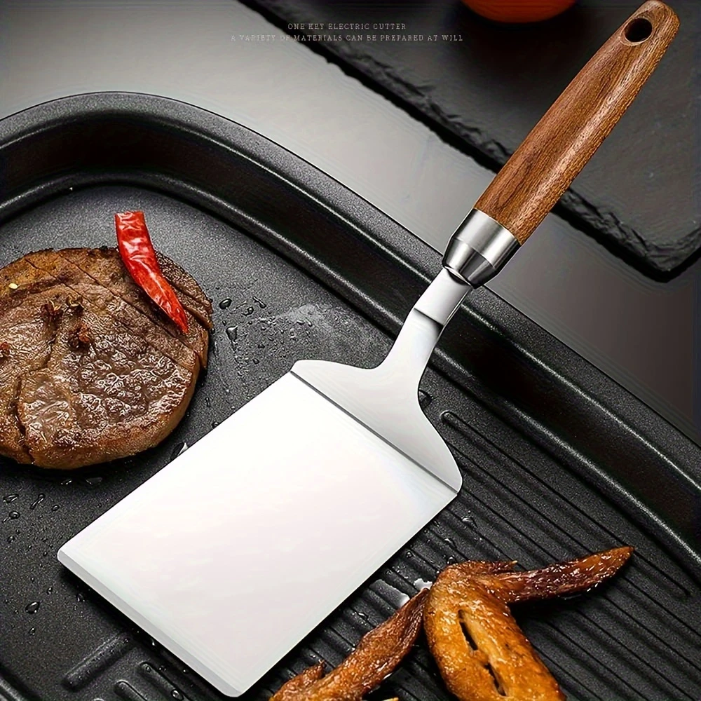 Stainless Steel Spatula with Wood Handle - Image 4
