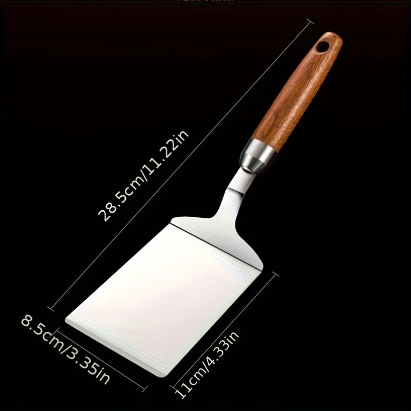 Stainless Steel Spatula with Wood Handle - Image 3