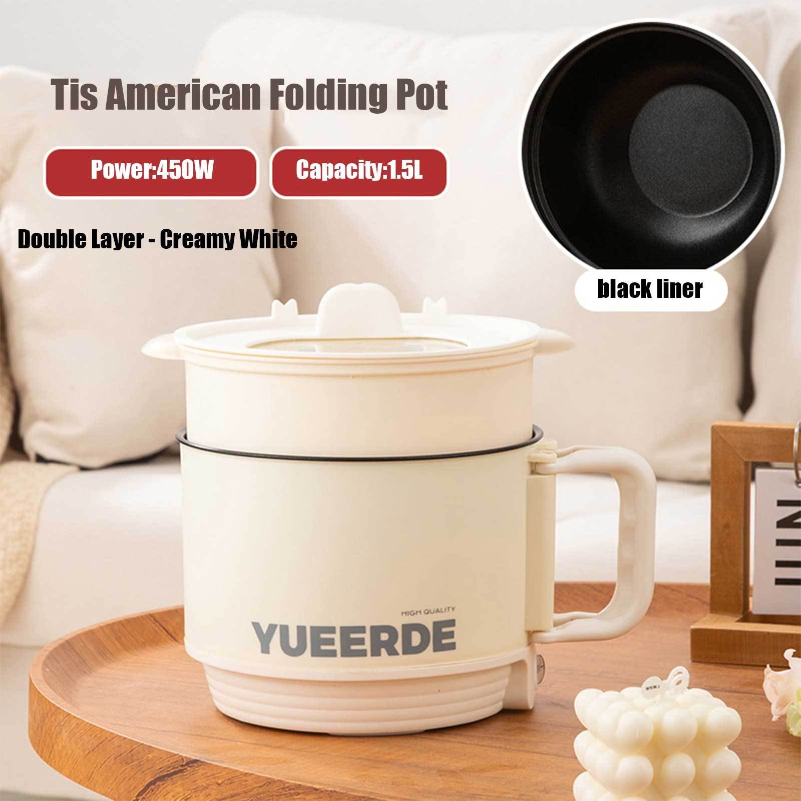 1.6L Non-Stick Electric Hot Pot with Steamer (Ramen Cooker) - Image 2