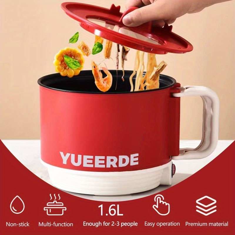 1.6L Non-Stick Electric Hot Pot with Steamer (Ramen Cooker) - Image 3